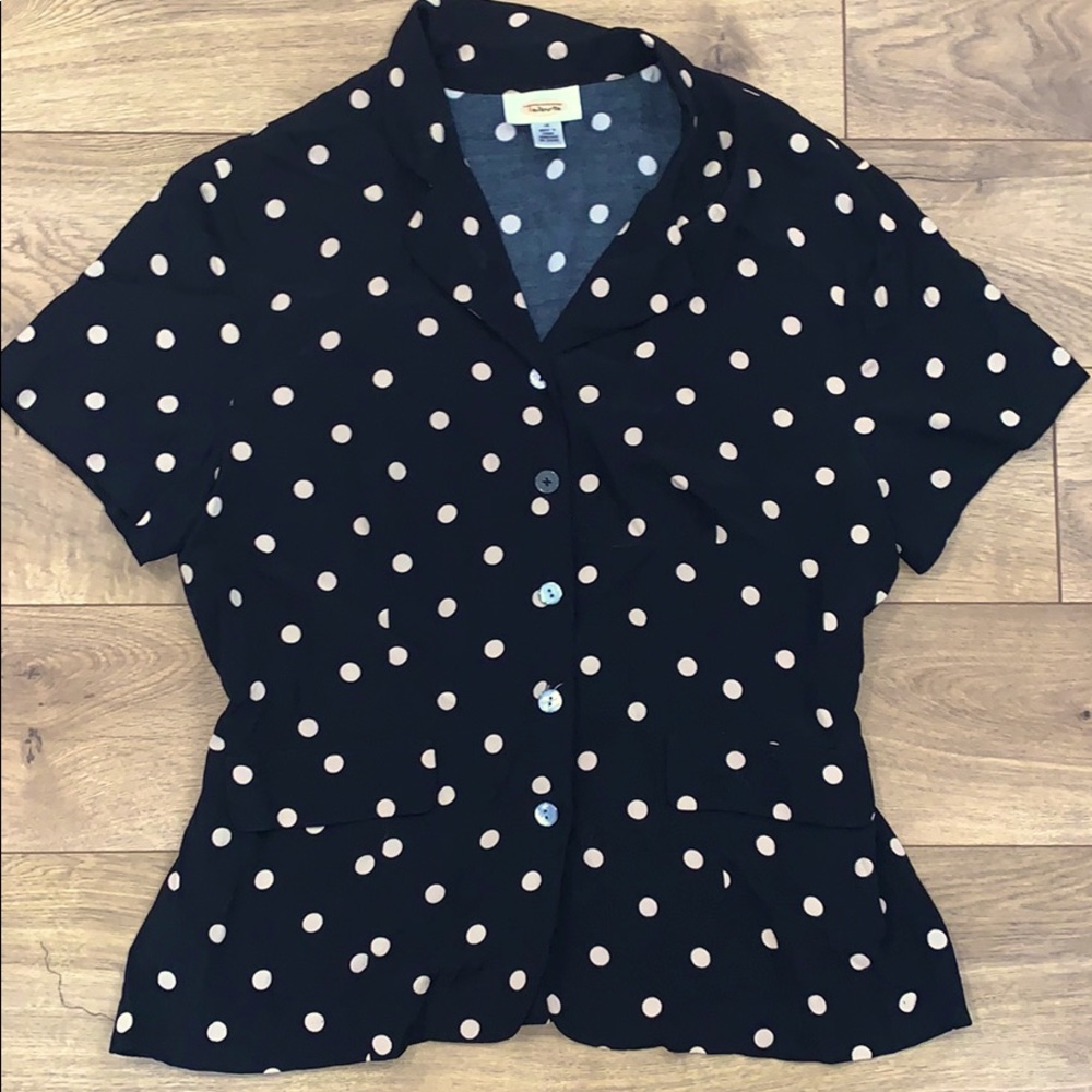 Talbots Polkadot Collar shirt